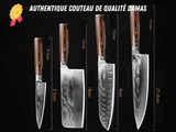 Matériel Pro<br/> Couteaux japonais Damas Manche Micarta