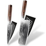 Matériel Pro<br/> Couteaux japonais Damas Manche Micarta