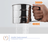 Matériel Pro<br/>Double Tamis à farine manuel