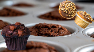 Muffins cacao-noisettes sans sucre raffiné