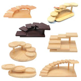 Japanese wooden wood Cuisine Sushi Bridge Boats Pine Creative Sushi Sashimi plate Platter Sushi Tableware Decoration Ornament