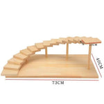 Japanese wooden wood Cuisine Sushi Bridge Boats Pine Creative Sushi Sashimi plate Platter Sushi Tableware Decoration Ornament