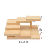 Japanese wooden wood Cuisine Sushi Bridge Boats Pine Creative Sushi Sashimi plate Platter Sushi Tableware Decoration Ornament