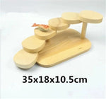 Japanese wooden wood Cuisine Sushi Bridge Boats Pine Creative Sushi Sashimi plate Platter Sushi Tableware Decoration Ornament