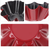 Lot de 4 Moules à Brioche en Acier Carbone | Bord Incurvé Antiadhésif