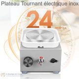 Plateau tournant motorisé pour pâtisserie et chocolat ecoledepatisserie-boutique®
