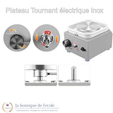 Plateau tournant motorisé pour pâtisserie et chocolat ecoledepatisserie-boutique®