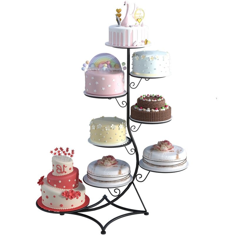 APOMOONS Présentoir à Gâteau 3 Étages - Support Alliage Zinc Pour Cupcakes, Macarons Et Bonbons Présentoir Fête Anniversaire Mariage