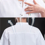 Veste de cuisine professionnelle – Blanc, Gris et Noir